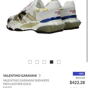 VALENTINO GARAVANI SNEAKERS MEN LEATHER GOLD